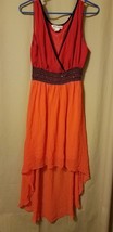 JESSICA TAYLOR WOMEN XL Red/Orange/black ASYM DRESS SEQUIN      B11/ - £13.61 GBP