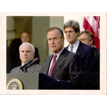 President George HW Bush Press Color Photo John McCain John Kerry 92 Vietnam - £7.15 GBP