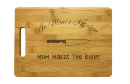 Mom&#39;s Kitchen Engraved Cutting Board - Bamboo or Maple - Grandma Cooking Gift - £28.05 GBP+