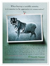 Manulife Financial Tiger Sheep Vintage 1998 Full-Page Print Magazine Ad - £7.75 GBP