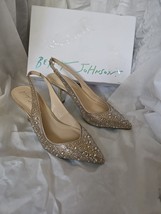 Betsey Johnson 6.5Clark Pump Womens Ivory Rhinestone Slingback Bridal Shoes - $54.45