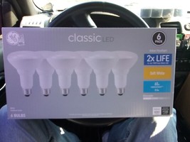 GE Classic 65 W Equivalent Dimmable Soft White BR30 LED Light Bulbs, 6-Pack - £27.45 GBP