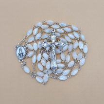 Handmade Mother of Pearl Rosary | Mother of Pearl Oval Beads | Praying Rosary - £20.38 GBP