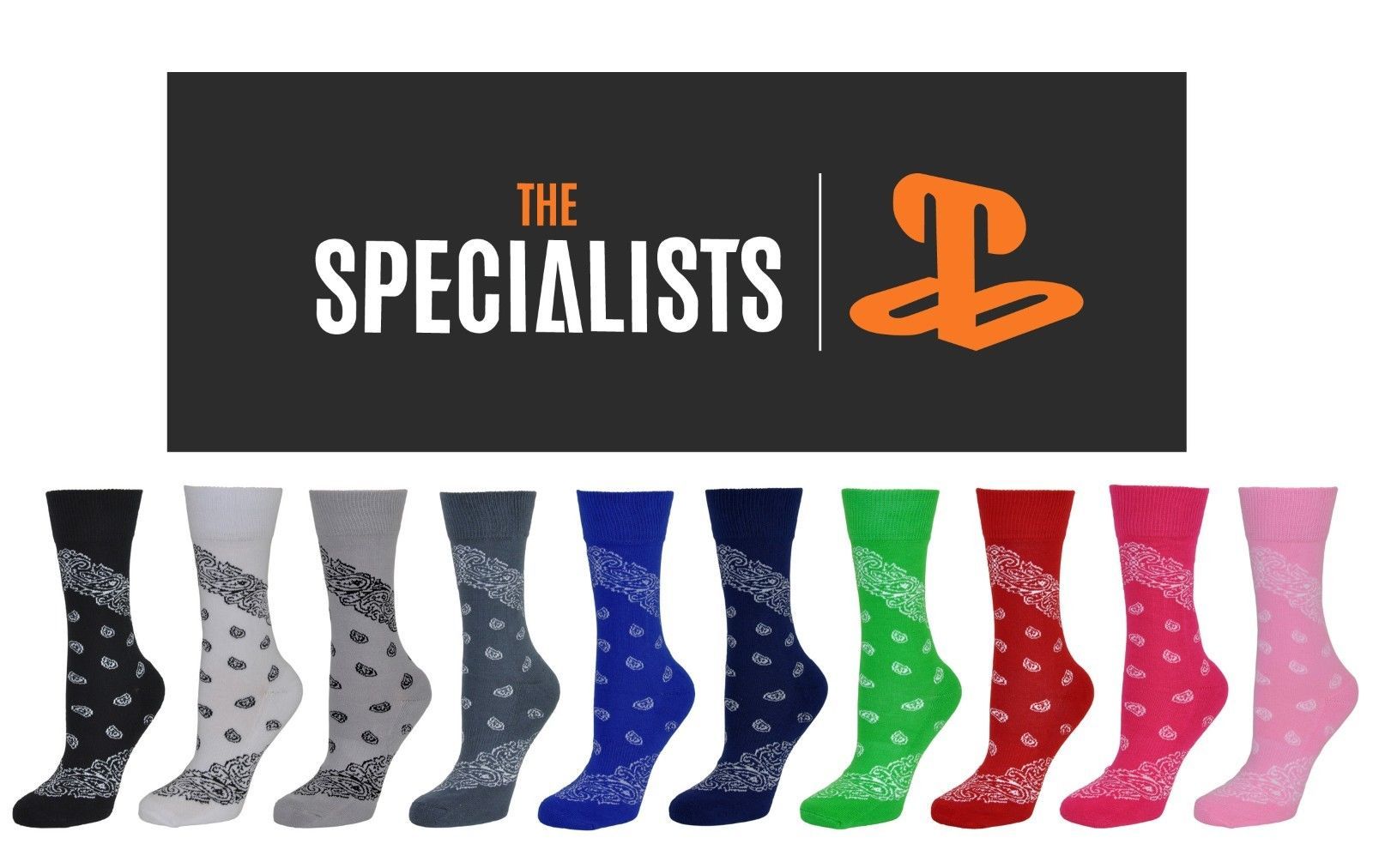 2xTHE SPECIALISTS Cholo Homie Fashion Bandana Design Tube Socks for Men or Women
