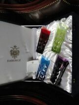 Faberge Crystal Colored Double Glasses NIB image 8