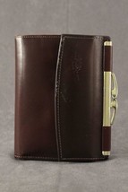 Designer Wallet LeBaron Dark Maroon Brown Leather Bifold ID Wallet Venic... - £10.99 GBP