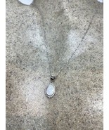 Vintage Opal Choker 925 Sterling Silver Pendant Necklace - £63.70 GBP