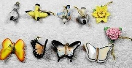 Lenox Spring Miniature Tree Ornaments Set Of 10 Flowers Birds Butterflies NEW - £387.13 GBP