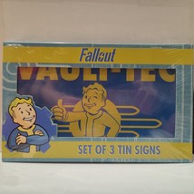 Fallout Metal Tin Sign Set Of 3 Wall Hanging Official Collectible Displays - £30.89 GBP