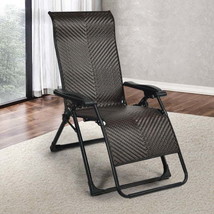 Patio Rattan Zero Gravity Lounge Chair - £87.41 GBP