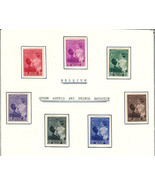 BELGIUM 1937 VF MH Semi-Postal Stamps Sc #B189/96 Queen Astrid &amp; Prince ... - £6.57 GBP