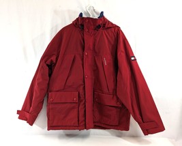Tommy Hilfiger Red Front Pocket Jacket Polyester Fleece Lining Mens Size... - $58.04