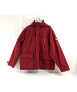 Tommy Hilfiger Red Front Pocket Jacket Polyester Fleece Lining Mens Size... - £46.13 GBP