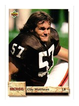 1992 Upper Deck #215 Clay Matthews Cleveland Browns - £2.04 GBP