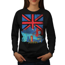 Wellcoda England London Flag Womens Sweatshirt, Capital Casual Pullover Jumper - £22.86 GBP+