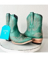 Lane LEXINGTON Womens Cowboy Bootie 7 Green Leather Western Cowgirl Shor... - $305.66 CAD