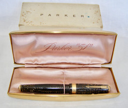 Vint. 1940’s Parker Vacumatic “Maxima&quot; Dj (Double Jewel) GOLD/BLACK Fountain Pen - £193.86 GBP