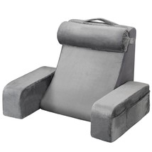 VEVOR Reading Pillow, Backrest Support Pillow with Arm and 3 Pockets, La... - $55.43