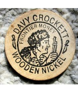 Vintage DAVY CROCKETT FRONTIER MONEY WOODEN NICKEL - The Alamo, San Anto... - £5.65 GBP