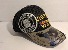 Vietnam Veteran Black Adjustable Strapback Hat Cap (Please See Photos) - £4.32 GBP