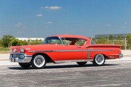 1958 Chevrolet Impala profile red  | 24x36 inch POSTER | classic - £17.65 GBP