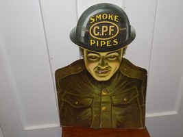 Vintage Smoke CPF Pipes WWI Cardboard Store Display - $8,021.80 MXN