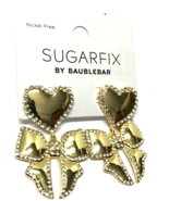 SUGARFIX by BaubleBar X&#39;s and Bows Drop Earrings Heart Nickel Free - £7.79 GBP