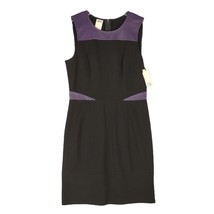 NWT $298 Neiman Marcus Ali-Ro Sz 6 Bodycon Black Purple Leather Sleeveless Dress - £28.79 GBP