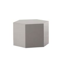 Italian-Inspired Hexagonal Glass Side Table Burgundy - £1,094.77 GBP