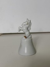 Vintage Porcelain Bell Unicorn Mythical Horse Vtg 4&quot; - $20.83