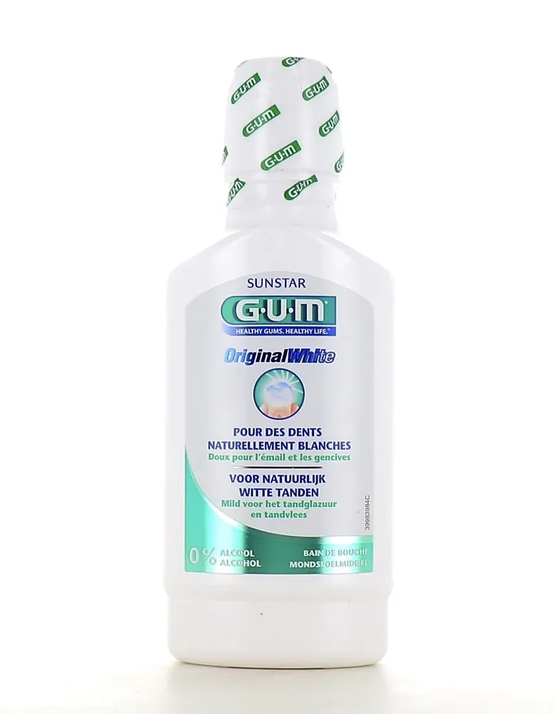 GUM-Original White Mouthwash, Strengthens Enamel &amp; Helps Make Teeth Whit... - £15.65 GBP
