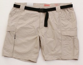 Coleman Cement Flat Front Nylon Cargo Shorts with Belt Men&#39;s NWT - £51.90 GBP