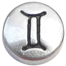 Vintage Silvertone Gemini Floating Locket Charm - $2.42