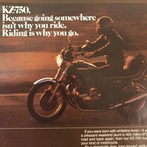 Kawasaki Motorcycle Kz-750 Four Stroke Vtg 1977 Print Ad - $9.89