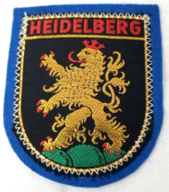 Heidelberg Germany Palatine Lion Patch Red Gold Black Vintage 1970s - £9.05 GBP
