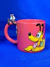 The Disney Store Pluto Chip & Dale Sitting on Handle Coffee Mug 25th Anniversary - $18.69