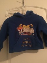  Nickelodeon Rugrats Boys Blue Fleece Hoodie Shirt Jacket Size XS  - $38.80