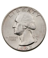 1942 25C Washington Quarts En Gem Bu État, Excellent Oeil Appeal - $50.43 CAD