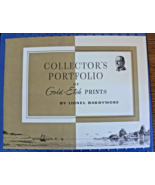 Lionel Barrymore 4 Vintage Gold Etchings Collectors Portfolio Brown &amp; Bi... - $58.79