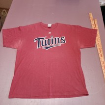 Minnesota Twins Shirt Men XL Red Crew Neck Short Sleeve Majestic MLB VTG y2K - £12.46 GBP