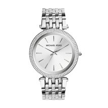 Michael Kors Darci Three-Hand Silver-Tone Stainless Steel Women&#39;s Watch ... - £75.47 GBP