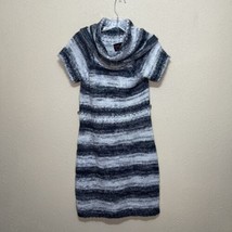 Take Out KNIT Sweater Dress Womens Striped Cowl Neck Short Sleeve SZ M NEW - £66.76 GBP