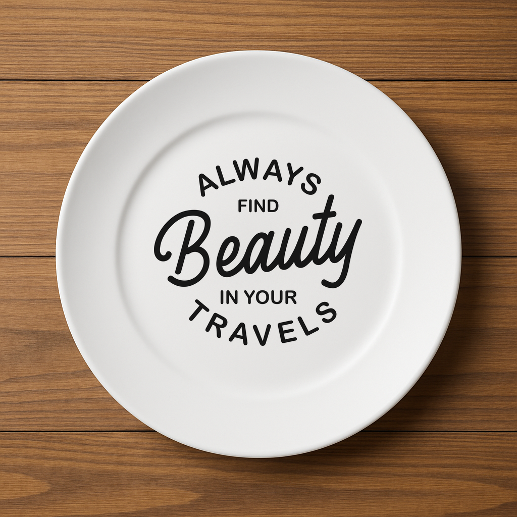 Always find Beauty in my travels Plate - $14.98+