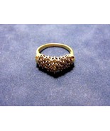 LOVELY LARGE VINTAGE ESTATE 14K YELLOW GOLD DIAMOND CLUSTER RING 5.6g  E... - £469.40 GBP