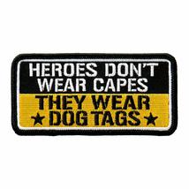 Hot Leathers Heroes Don&#39;t Wear Capes Patch (Multicolor, 4&quot; x 2&quot;) - £5.57 GBP