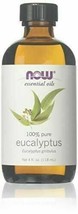 NEW NOW Foods Essential Oils Eucalyptus Strong Aromatic Scent Revitalizing 4 flz - $19.48
