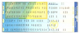 Yes Concert Ticket Stub February 9 1984 Worcester Massachusetts - £27.25 GBP