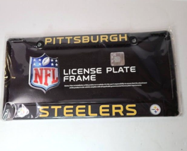 Pittsburgh Steelers License Plate Metal Frame NFL NEW - $9.85