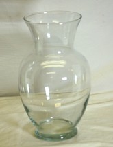 Clear Glass Flower Vase Fresh or Dry Flower Arrangements 10-3/4&quot; - £19.35 GBP
