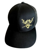 Pacific Herowear Pro Model Black With Gold Pirate Adjustable Trucker Hat... - £19.61 GBP